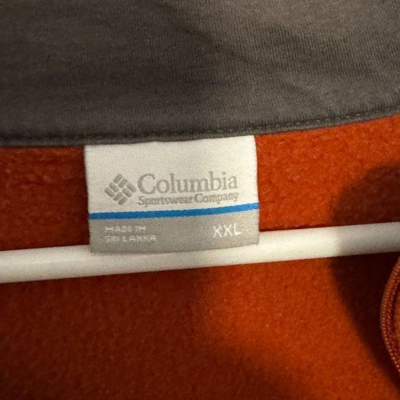 Columbia Mens Orange 1/4 Zip Fleece Pullover Sz XXL - Picture 4 of 6